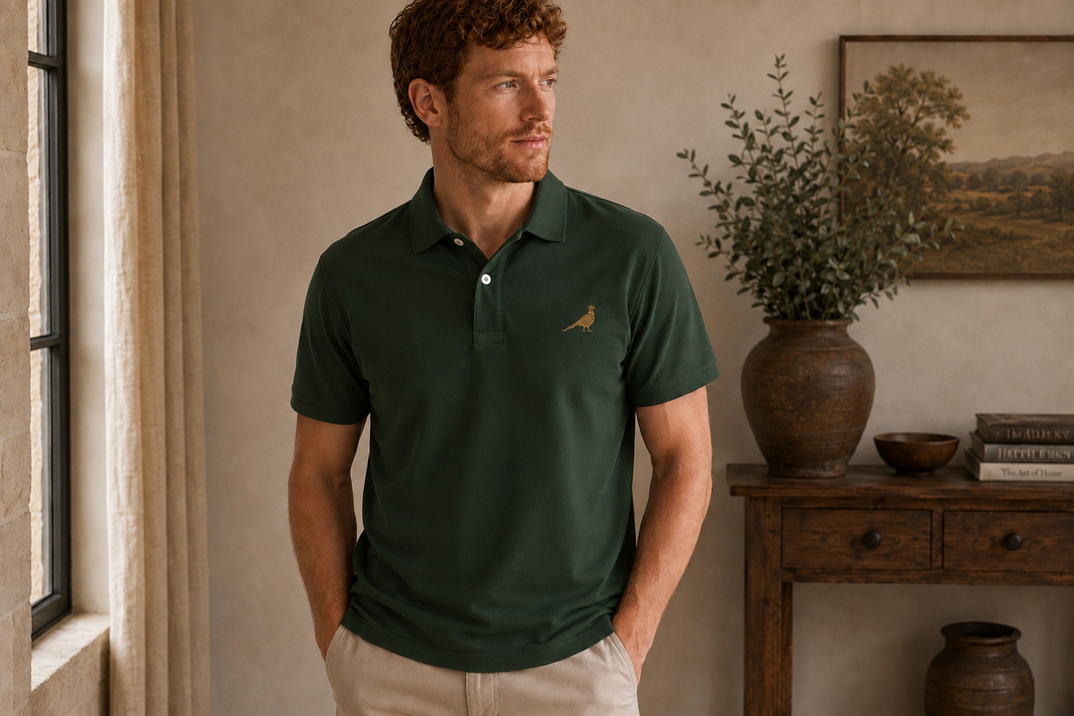 The Hawthorn Men's Polo - Forest Green