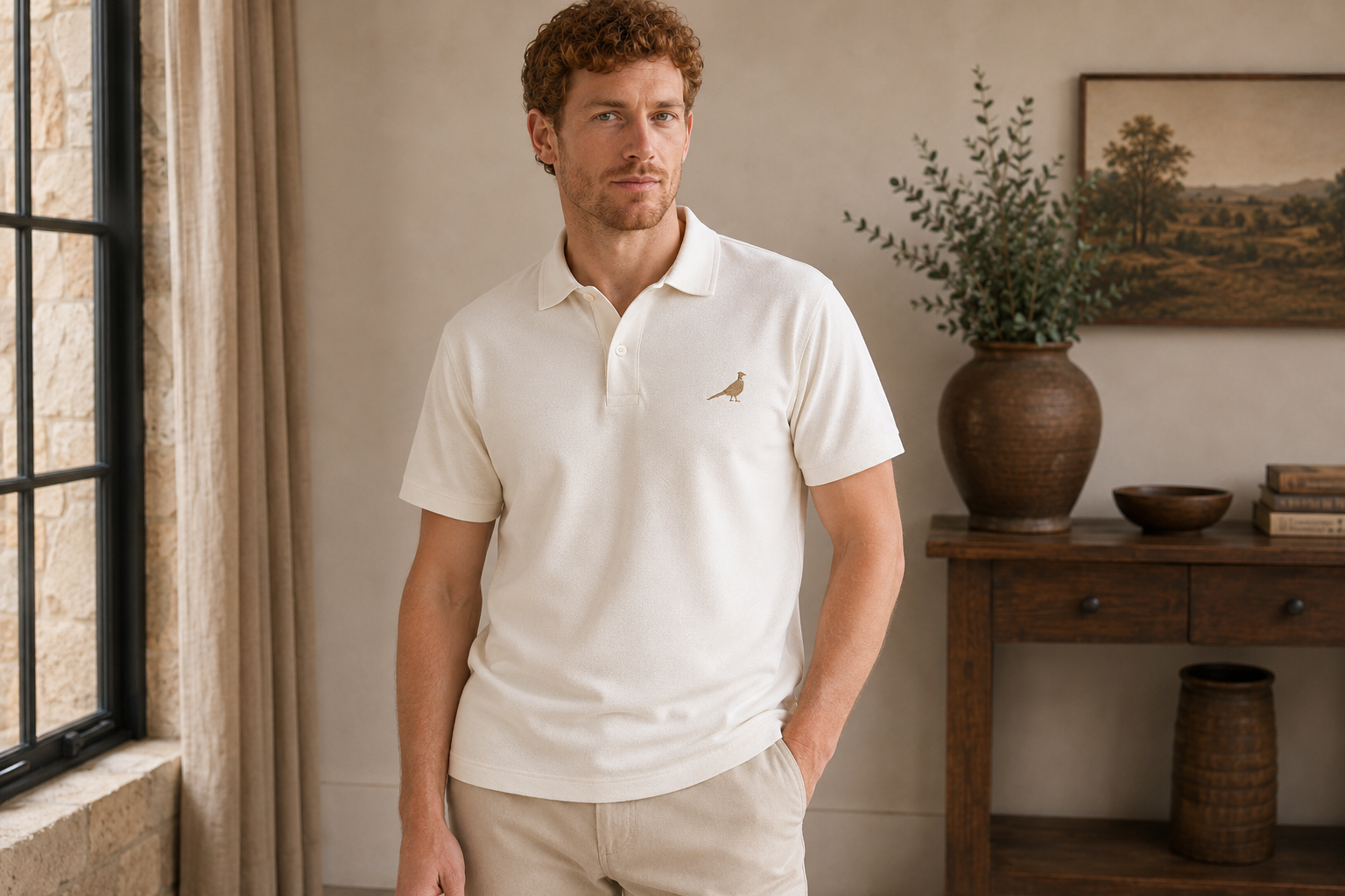 The Hawthorn Men's Polo - Ivory